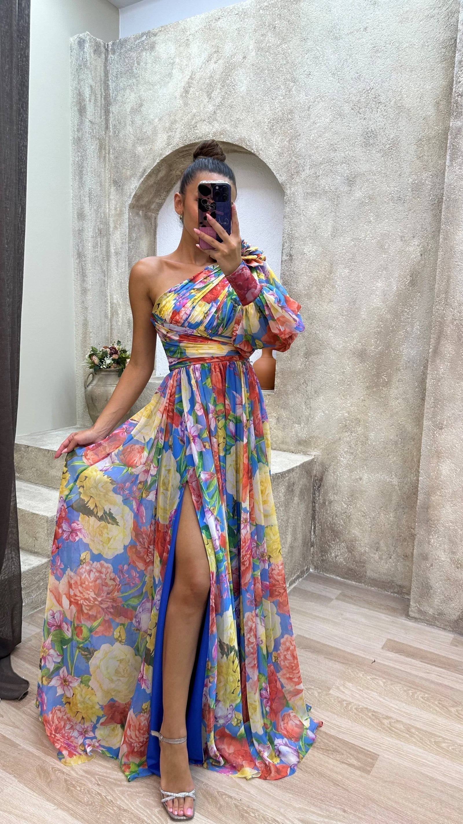 Evelyn™ | Vestido Drama Florido
