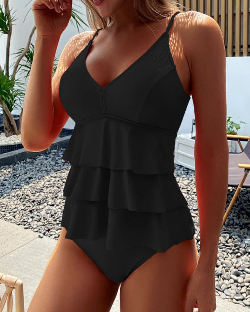 Lia - Traje de Baño con Elegantes Volantes