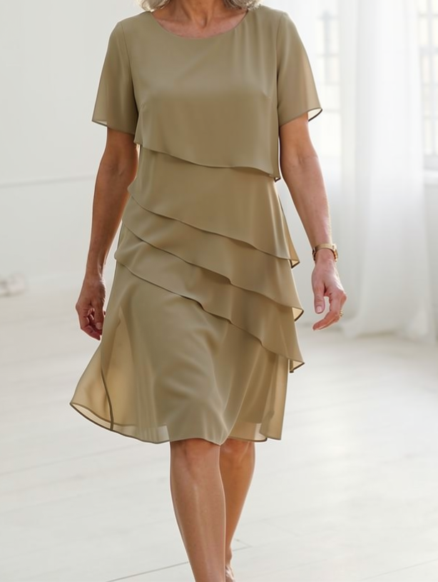 Linda • Vestido con Volantes de Confort Elegante