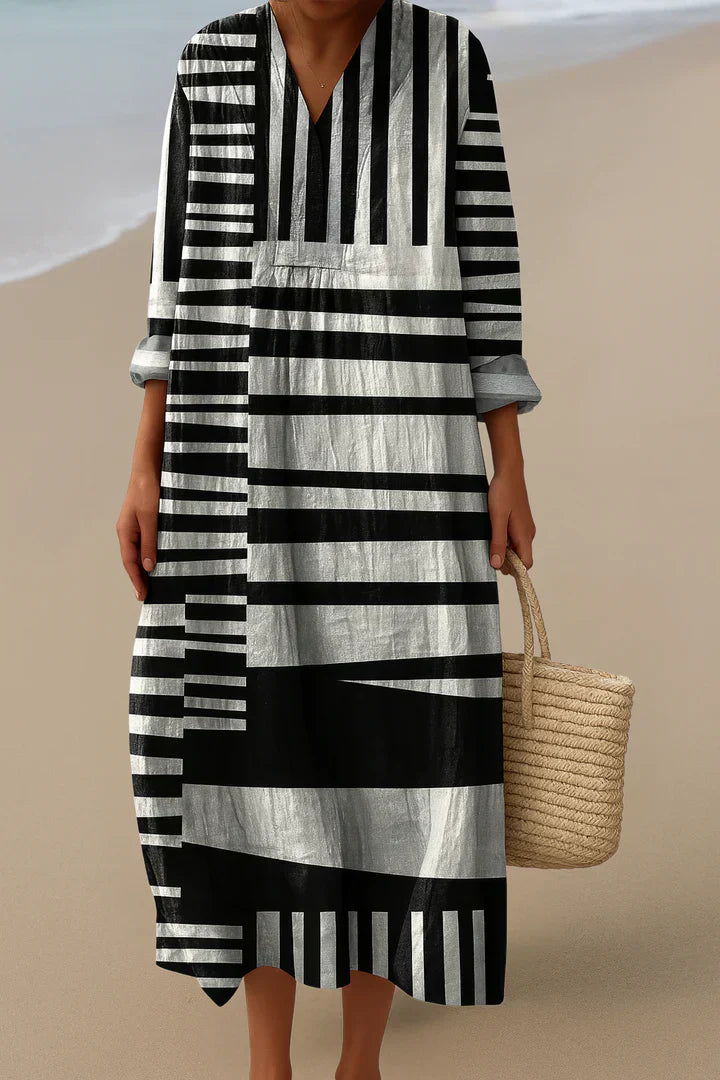 ELARA™ | VESTIDO MAXI MONOCROMÁTICO