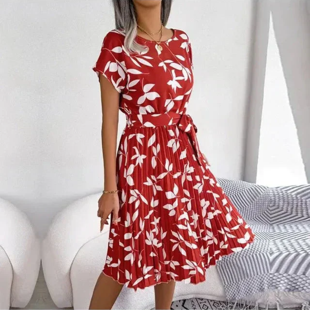 Marilyn | Vestido Midi Plisado Floral