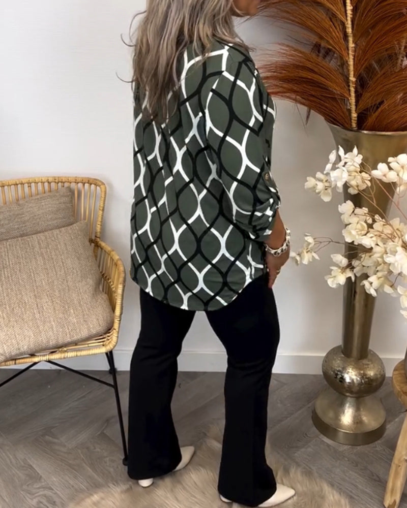 Noor – Blusa con Estampado Gráfico