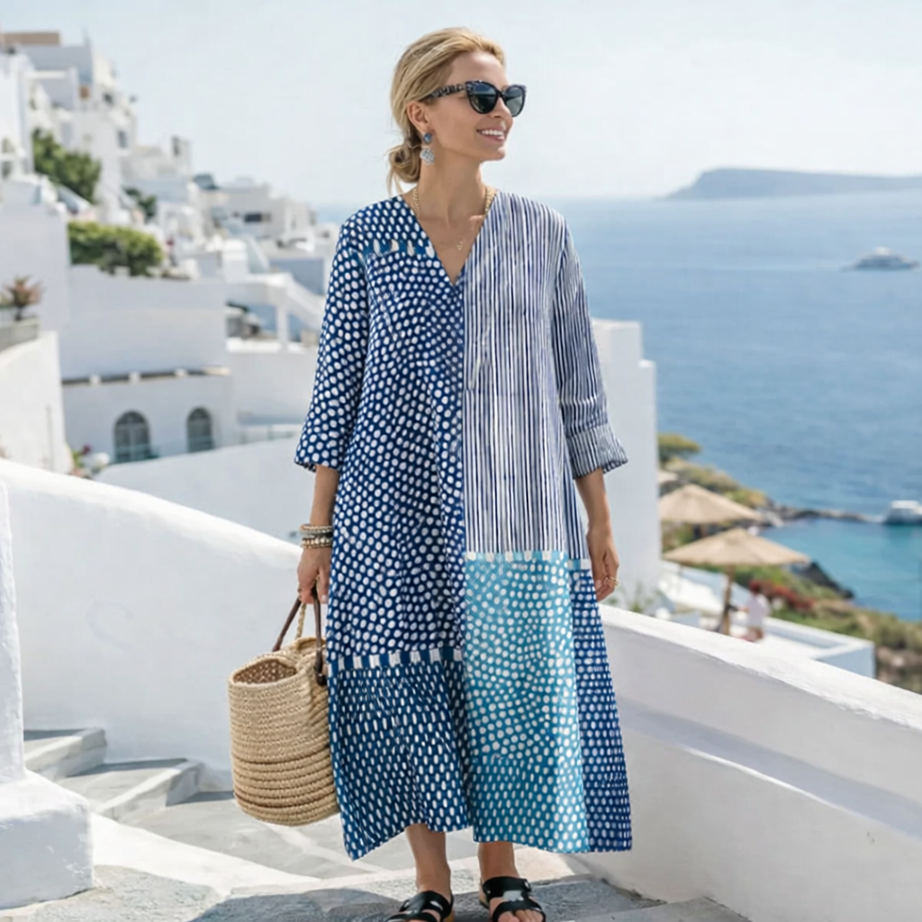 Vestido de Verano Cómodo de Estilo Italiano – Cubriente y Fresco