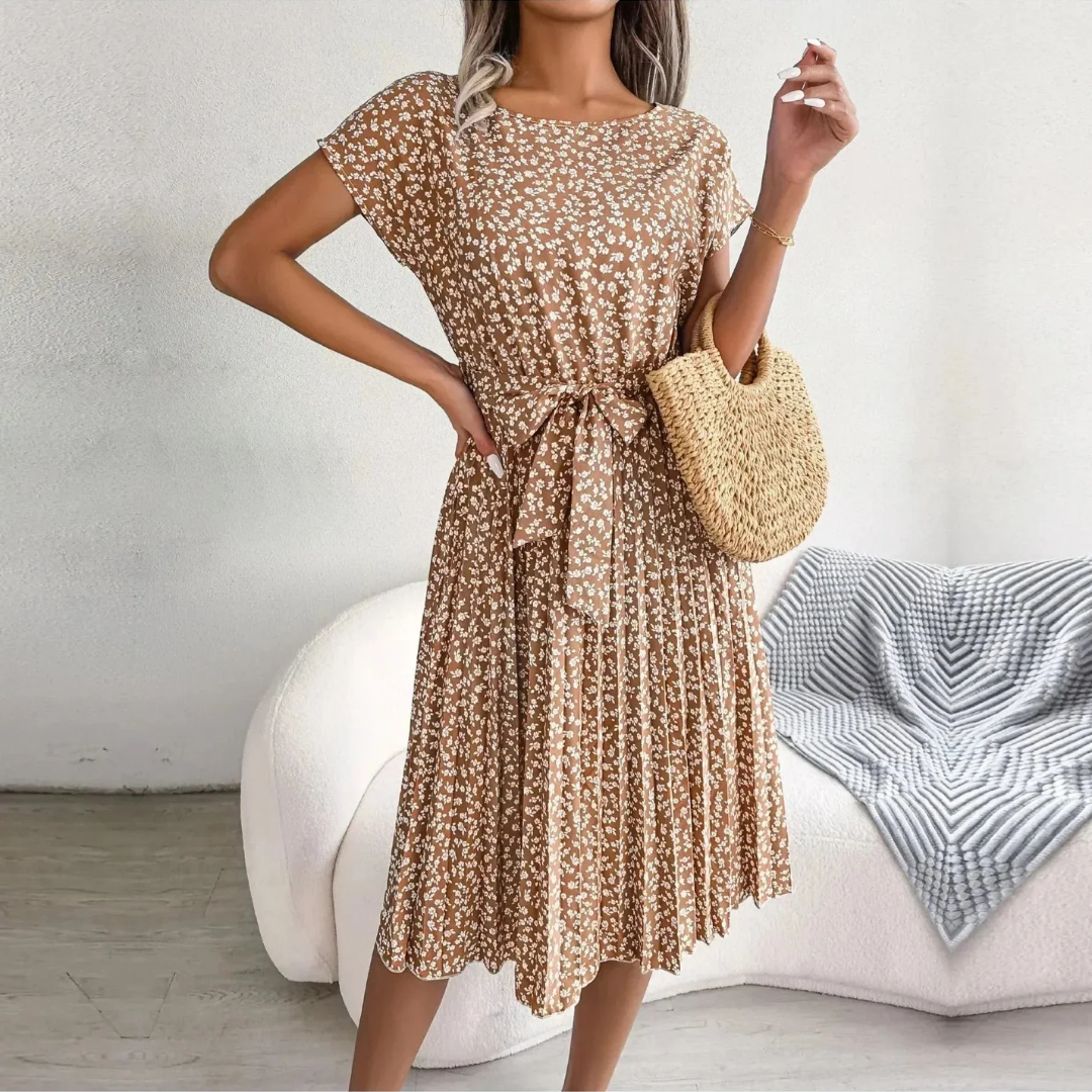 Marilyn | Vestido Midi Plisado Floral