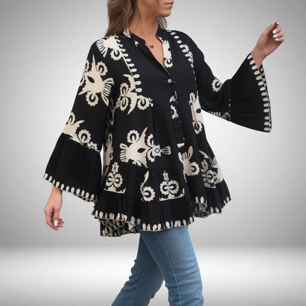 Théodeline™ – Blusa bordada bohemia, feminidad deslumbrante