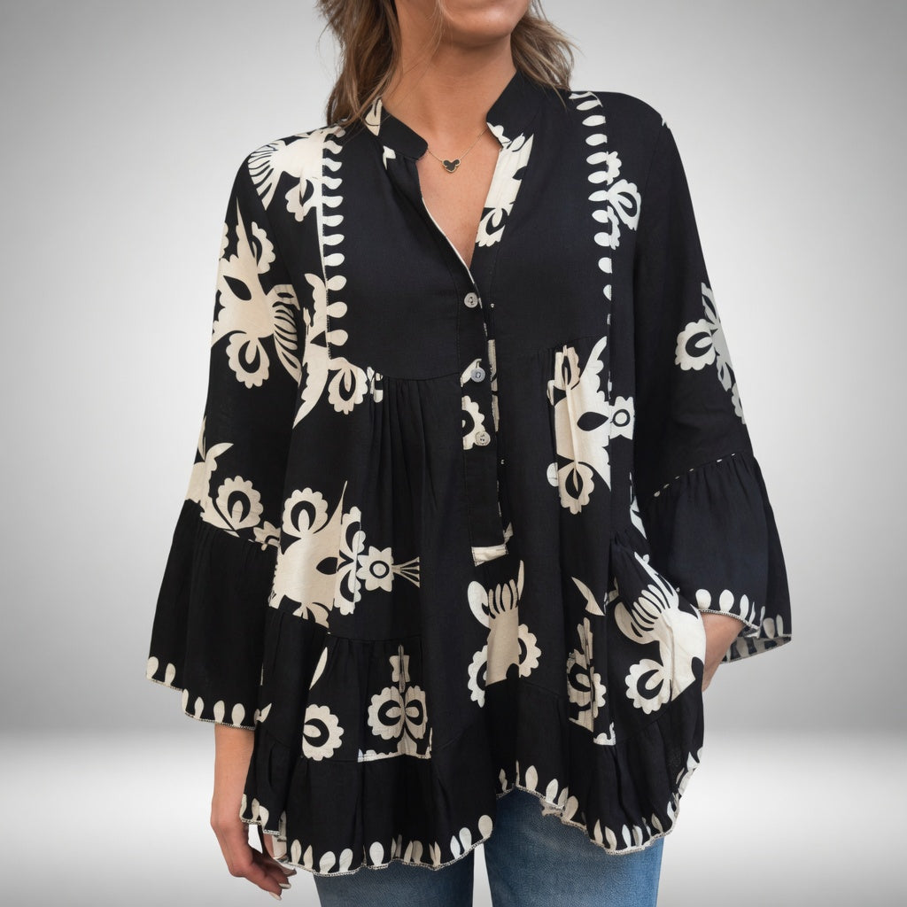 Théodeline™ – Blusa bordada bohemia, feminidad deslumbrante