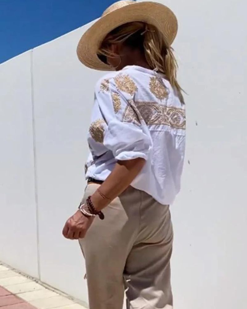 Lina – Blusa con bordados elegantes
