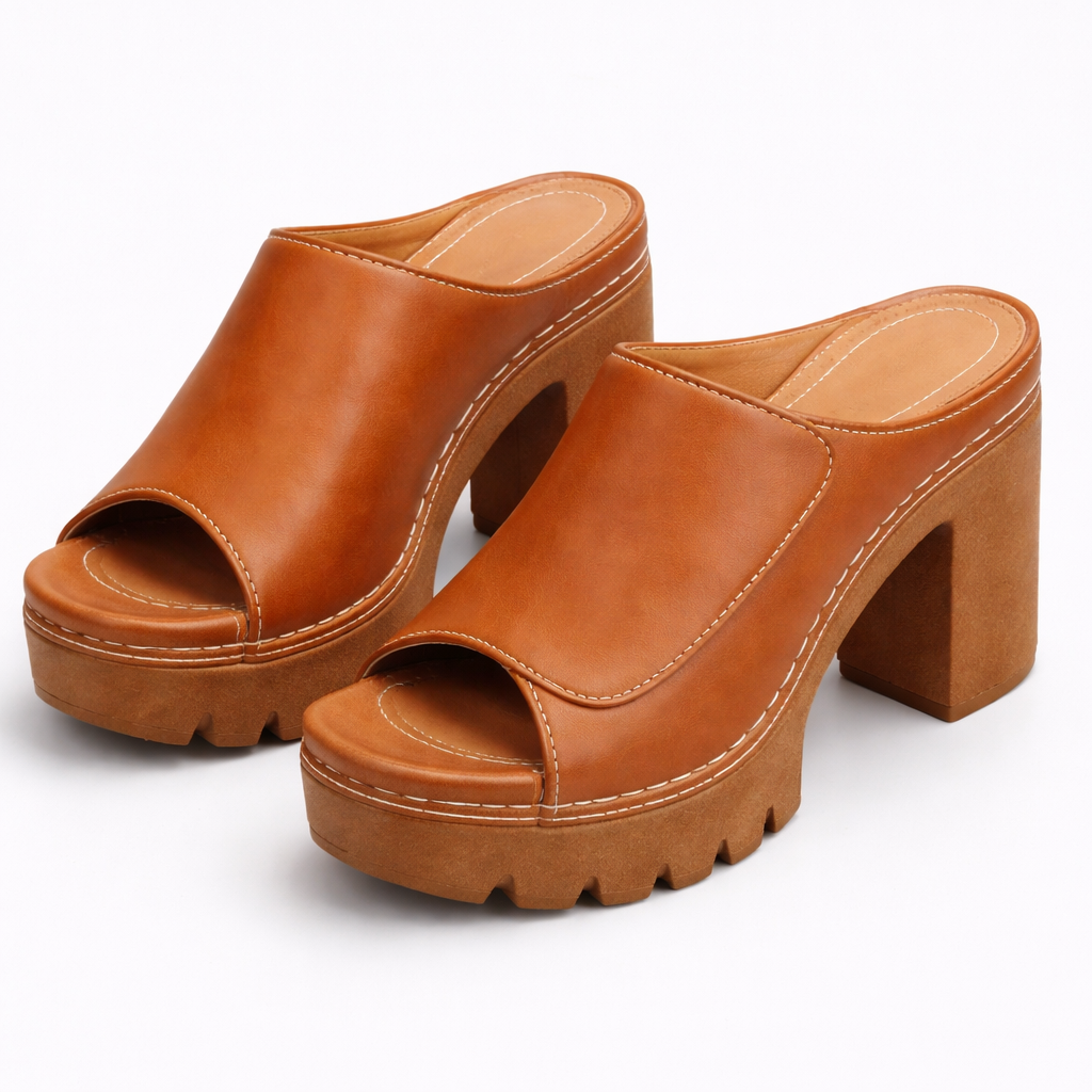 Mizella | Sandalias de Plataforma Elegantes con Tacón Ancho