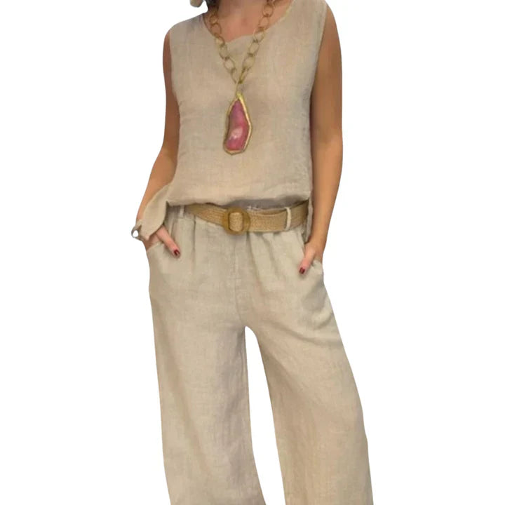 Paloma | Conjunto de Top Sin Mangas y Pantalones Cortos Bohemios