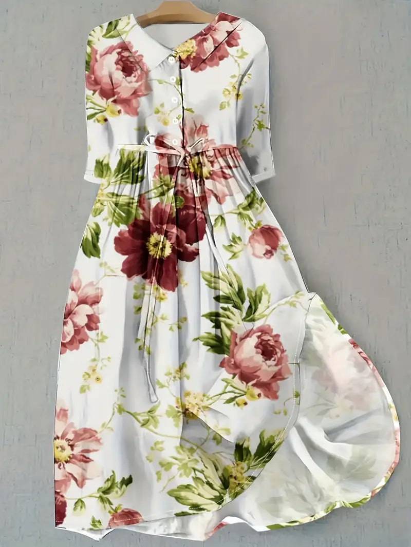 Margot | Elegante vestido de flores statement