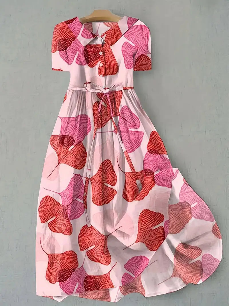 Camille | Vestido de flores rosa suave