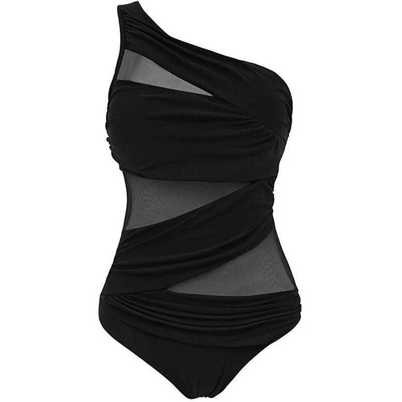 Nayla | Tu Elegante Traje de Baño de Un Solo Hombro en Tallas Grandes