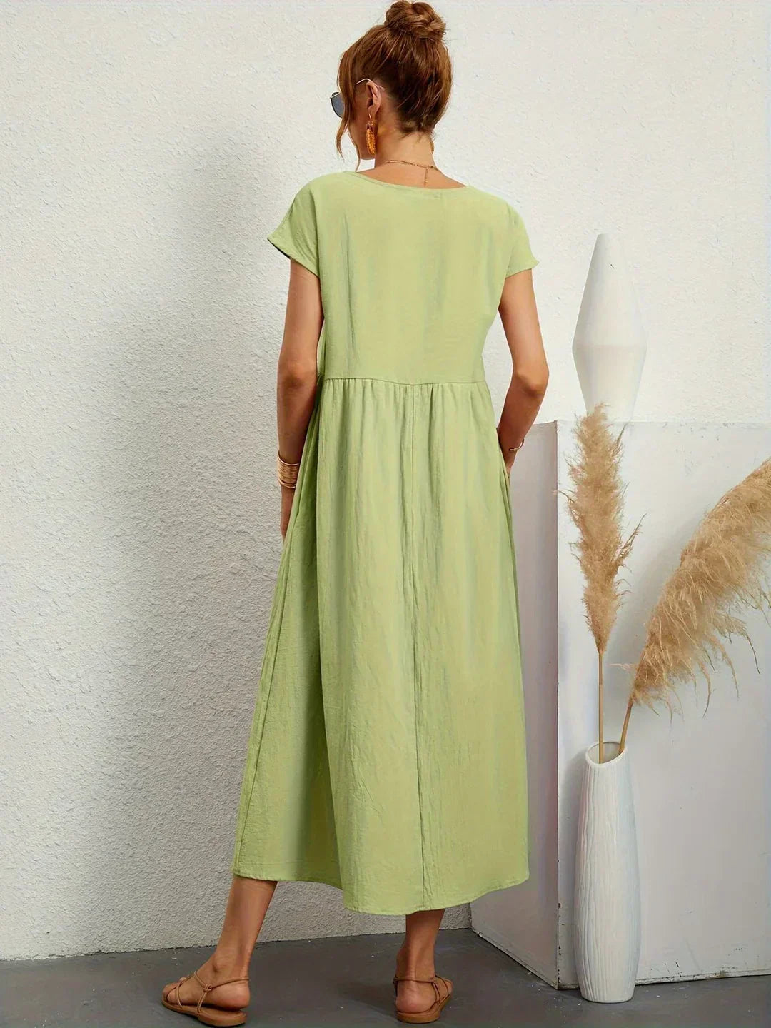 Maria™ | Vestido elegante con cuello redondo