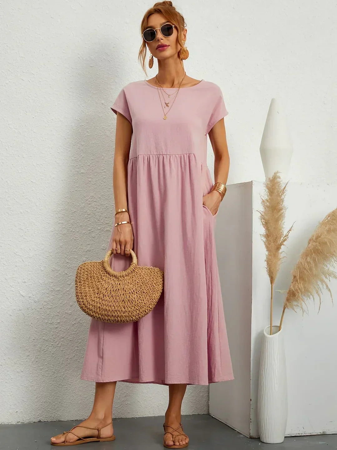 Maria™ | Vestido elegante con cuello redondo