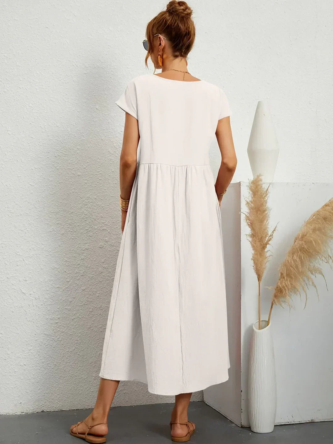 Maria™ | Vestido elegante con cuello redondo