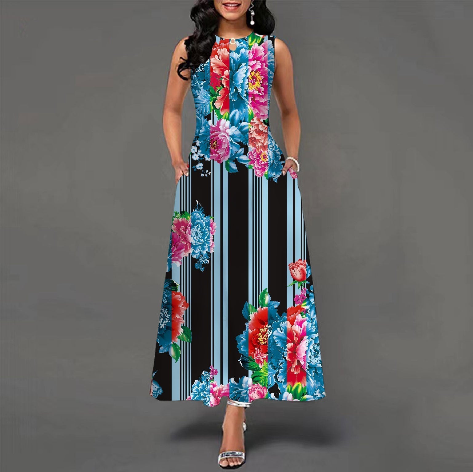 Bianca™ - Vestido Casual Sin Mangas con Falda Acampanada