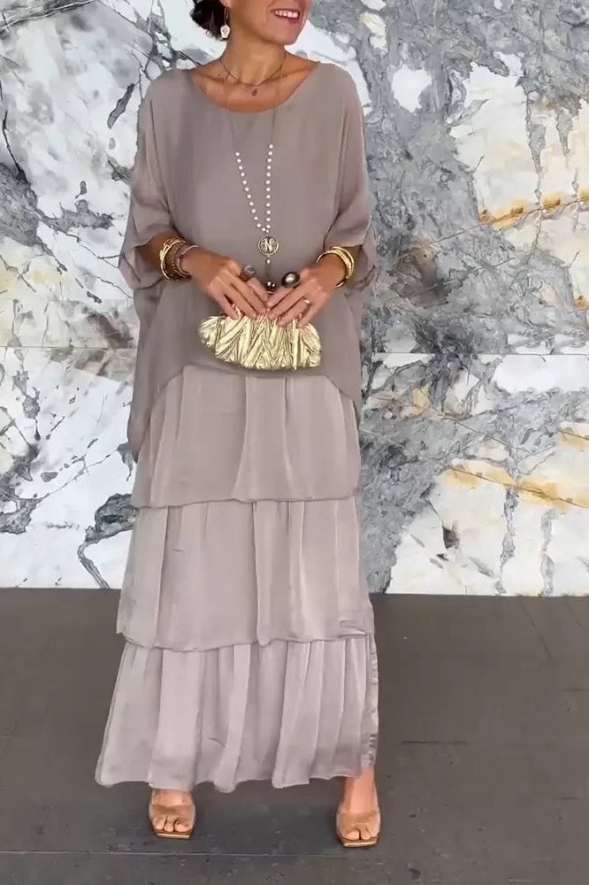 Vestido Capa Nora - Gris
