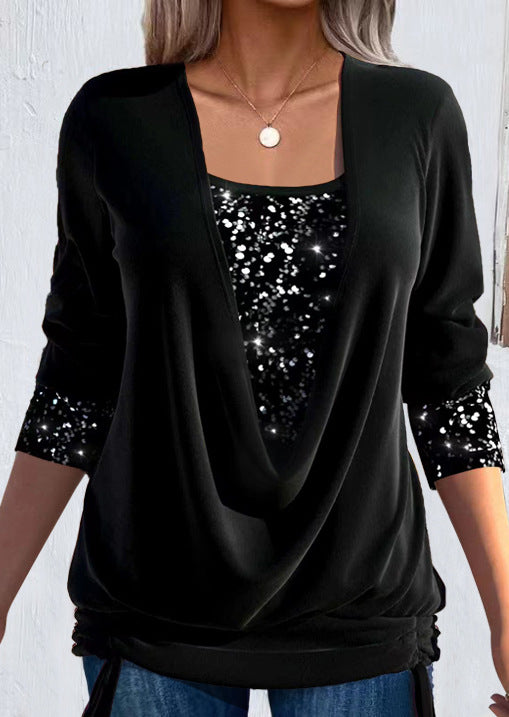 Valentine™ — Blusa larga elegante efecto superpuesto