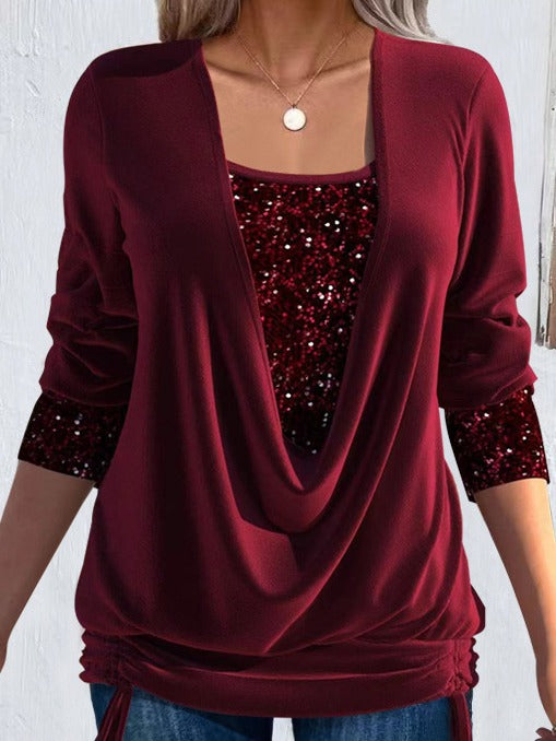 Valentine™ — Blusa larga elegante efecto superpuesto