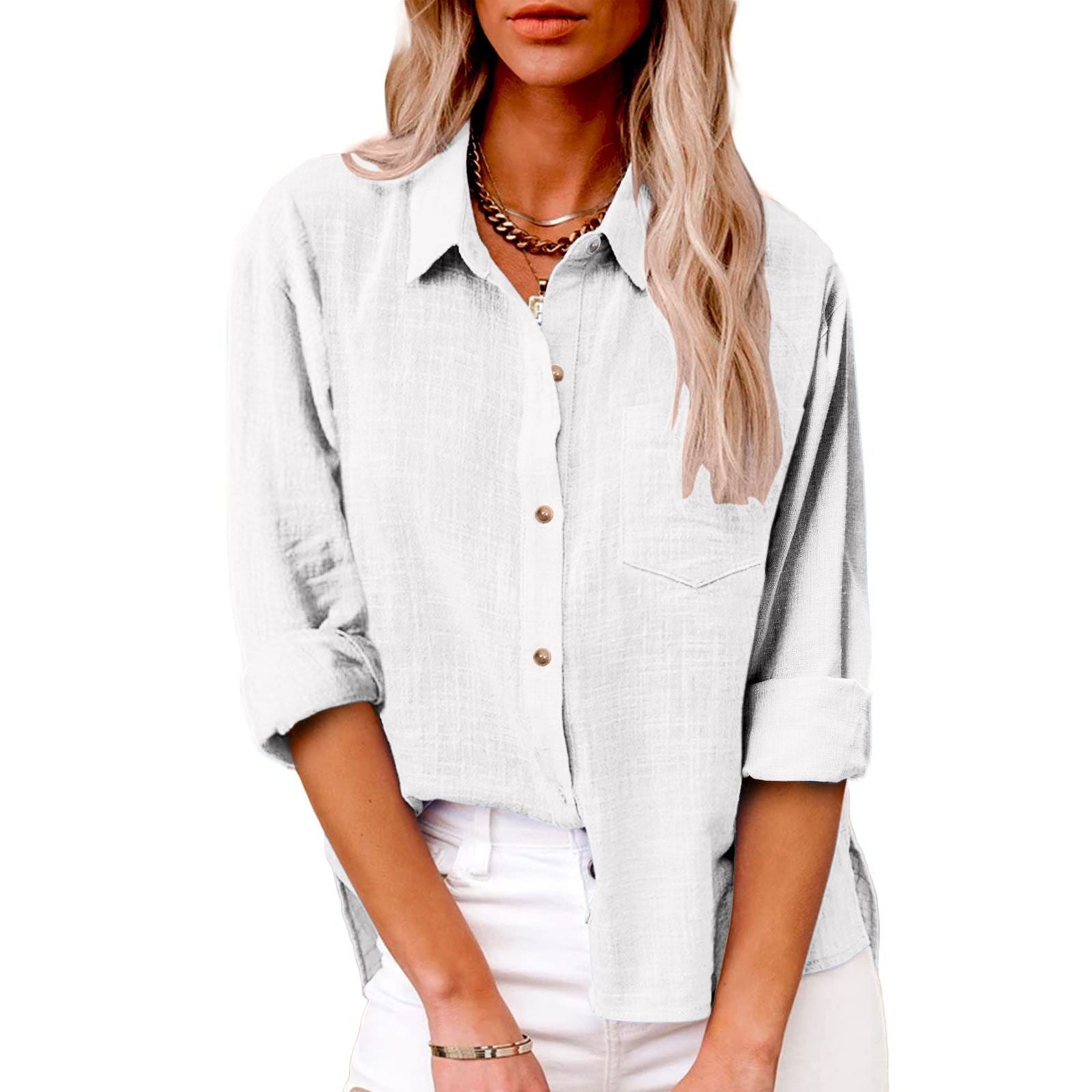 Romane™ — Blusa de algodón elegante con un estilo atemporal