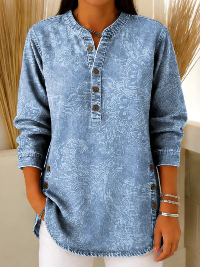 Livia – Blusa con cierre de botones