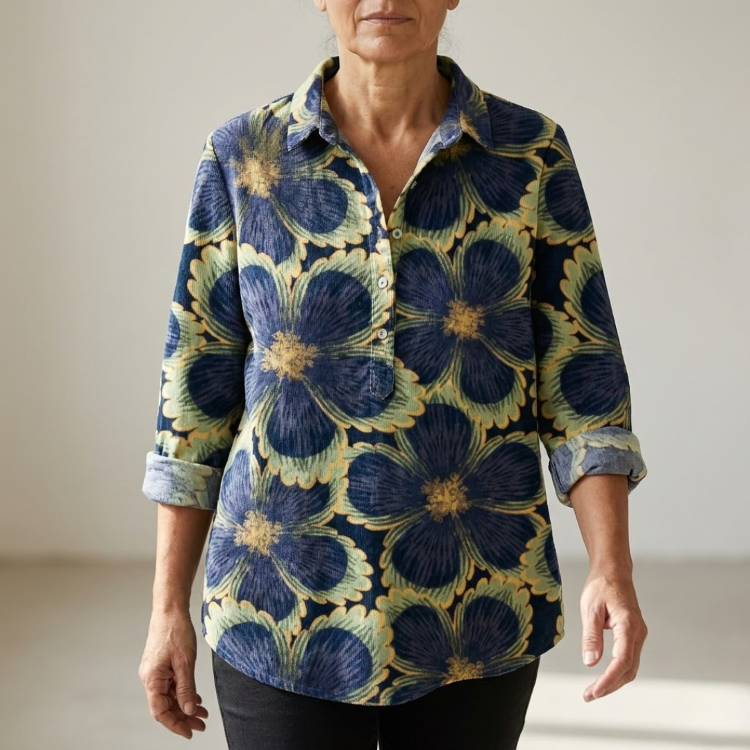 Soleil™ | Blusa de Lino Atemporal con Estampado