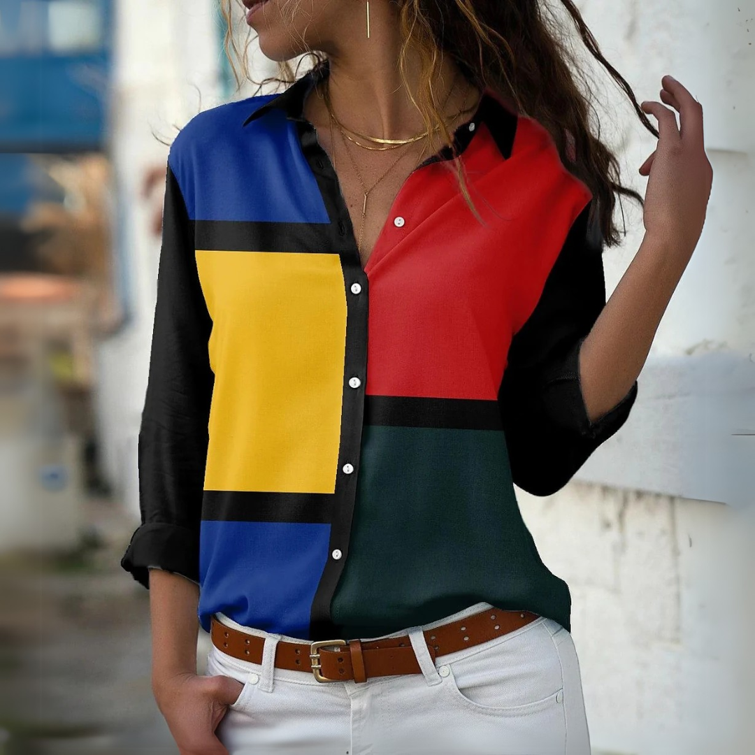GEERTJE I BLUSA MODERNA CON ESTAMPADO