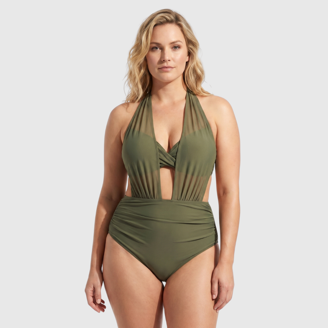 Sabine | Bikini de Control de Barriga de 2 en 1 con Cintura Alta