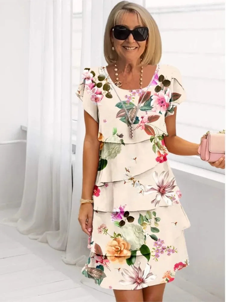 Hana – Vestido elegante y fluido con volantes