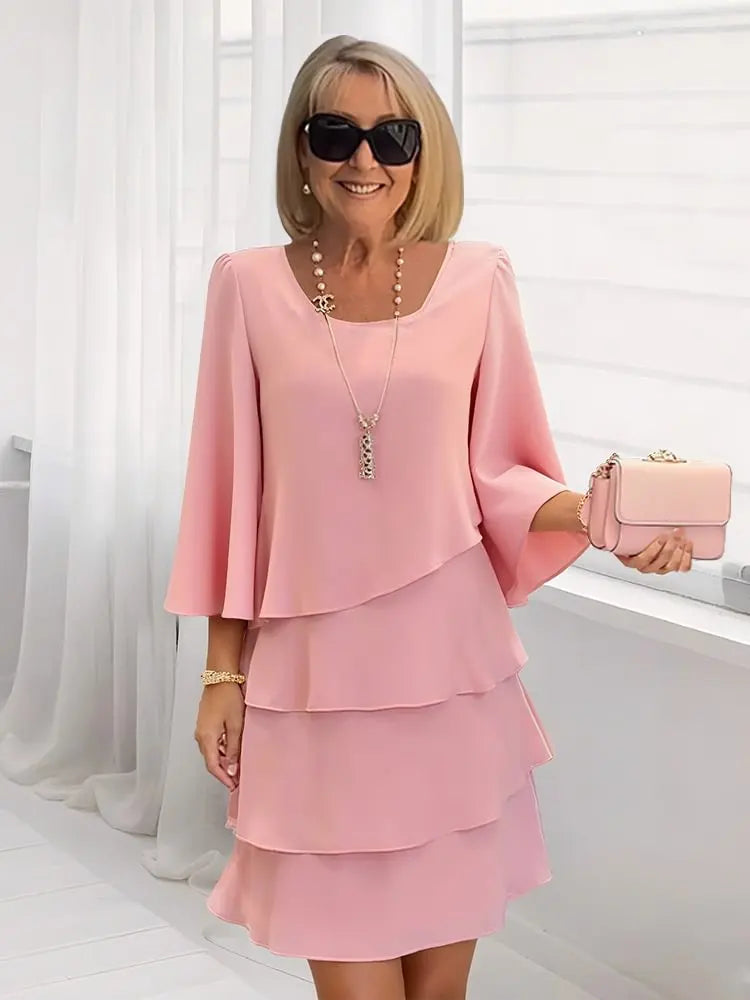 Catherine • Vestido con Volantes de Confort Elegante