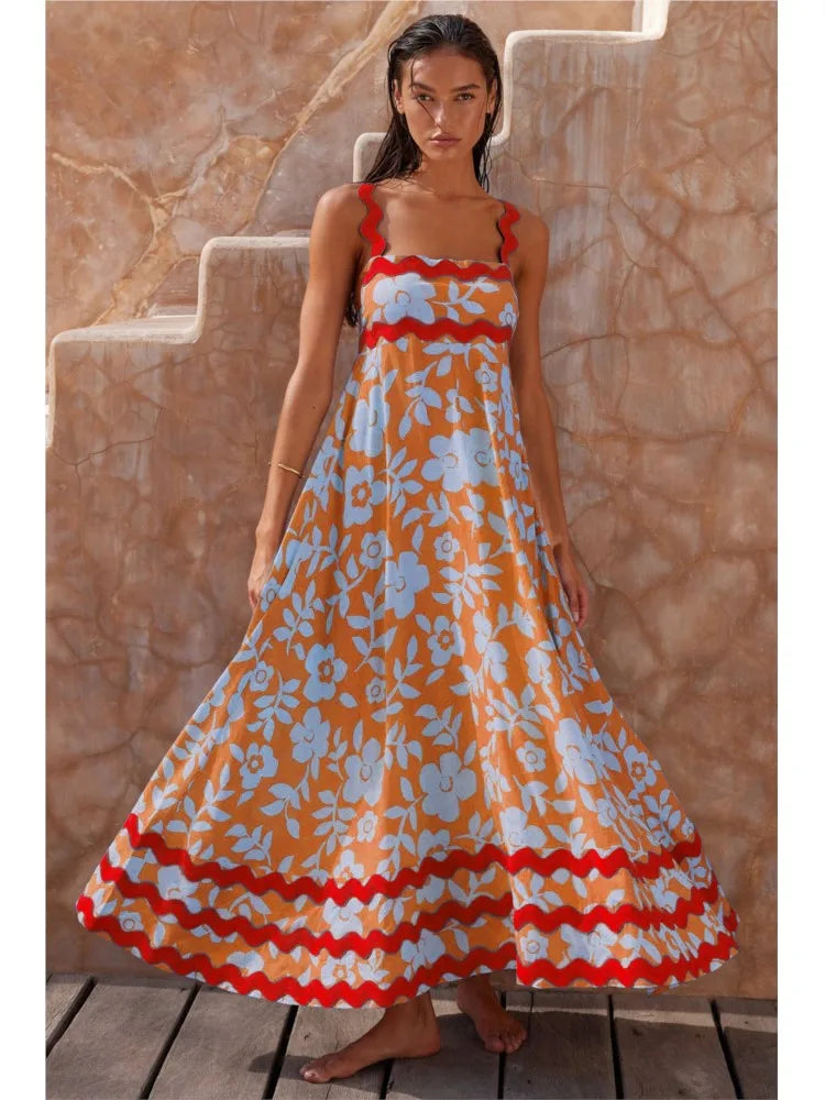 Solana - Elegante Vestido Maxi Floral