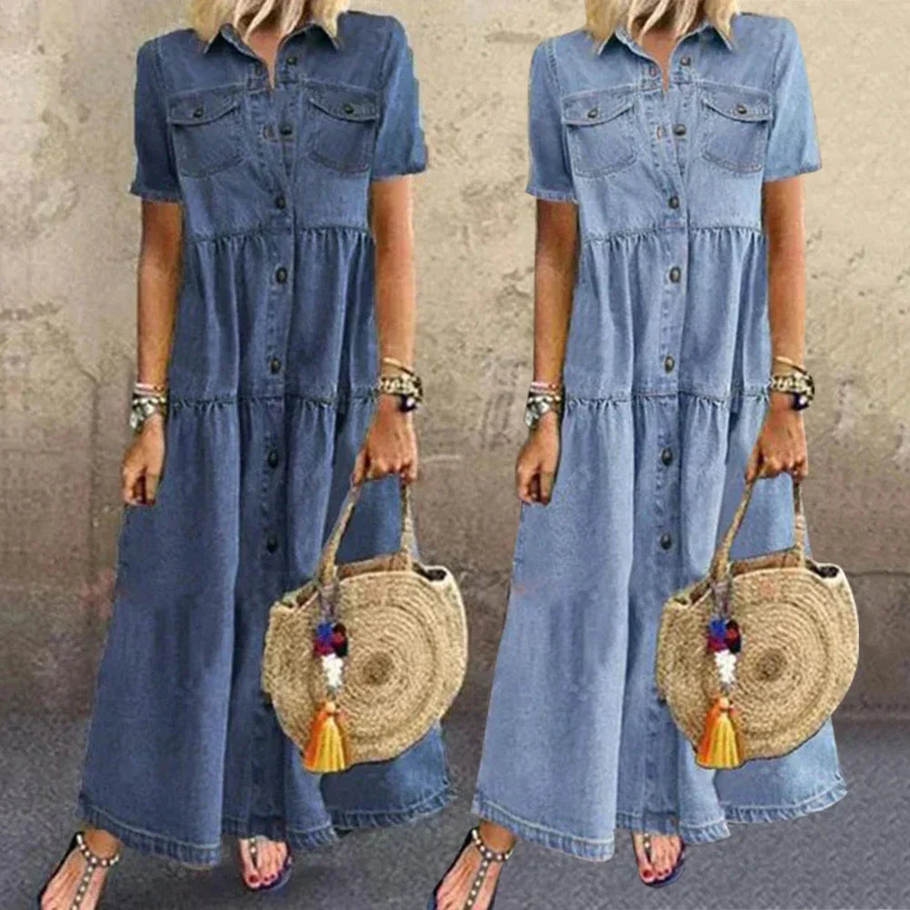 Vibeke | Vestido de Denim Suave
