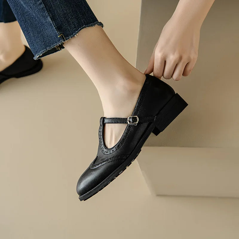 Sarah™ | Elegantes Mary Jane con cinturilla en T