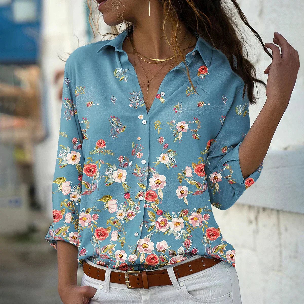 GEERTJE I BLUSA MODERNA CON ESTAMPADO