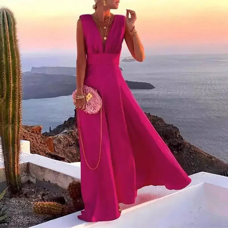 Lynor™ | Elegante Vestido Floral Sin Mangas en Estilo Chic Francés