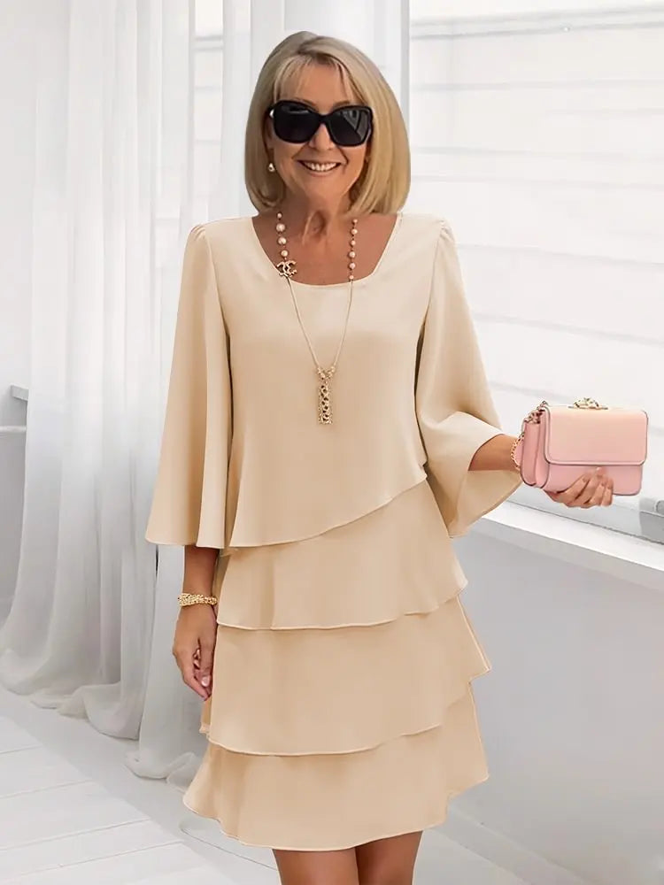 Catherine • Vestido con Volantes de Confort Elegante
