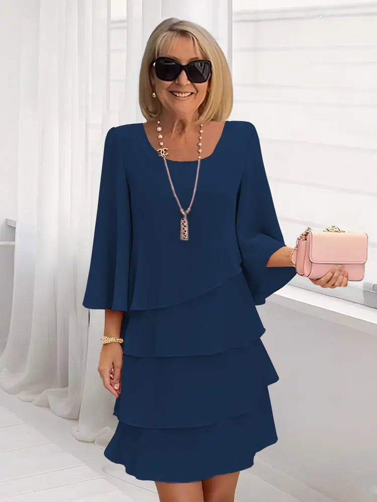 Catherine • Vestido con Volantes de Confort Elegante