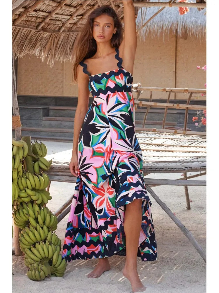 Solana - Elegante Vestido Maxi Floral