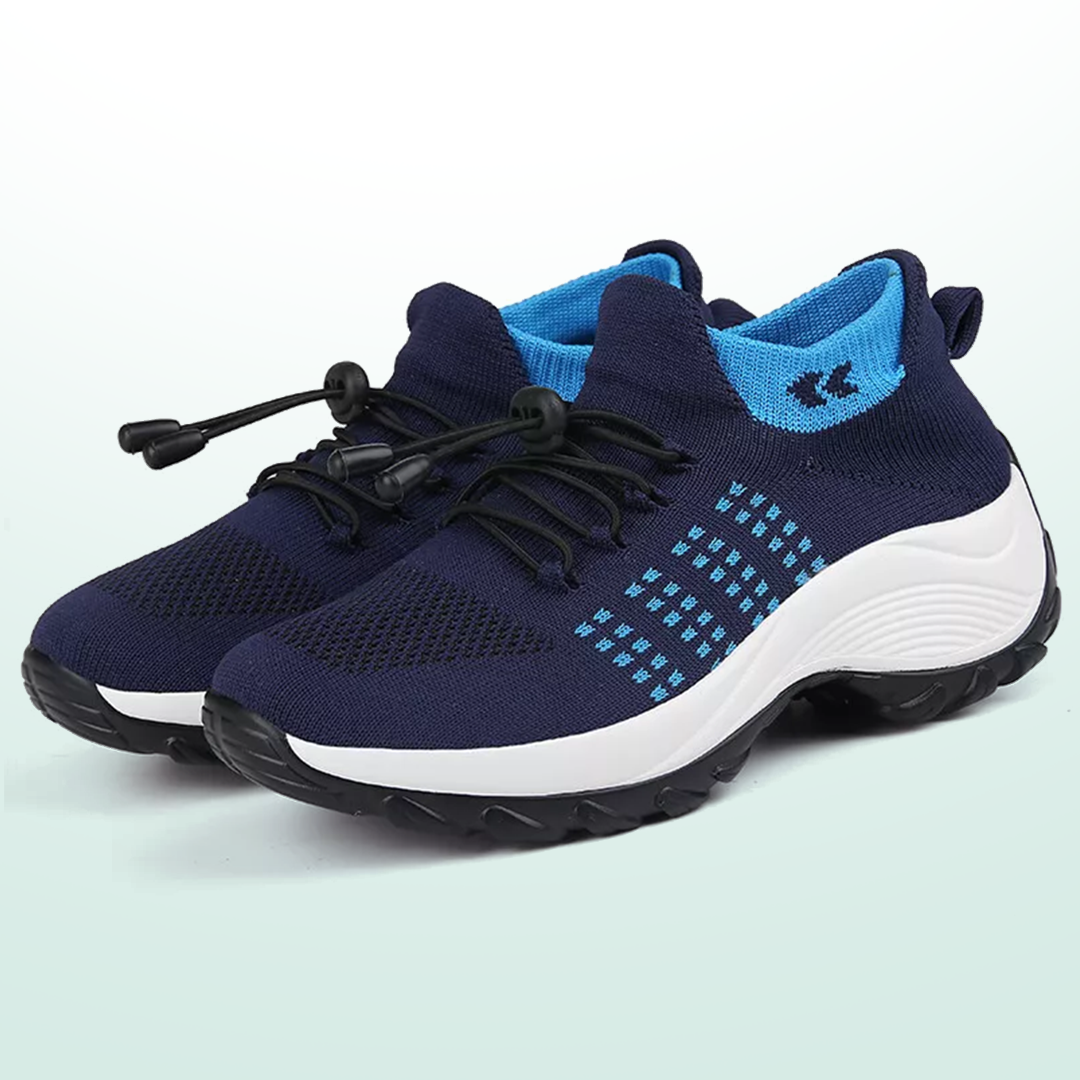 Zapatos ortopédicos Ambulo de tejido de punto - Azul Marino