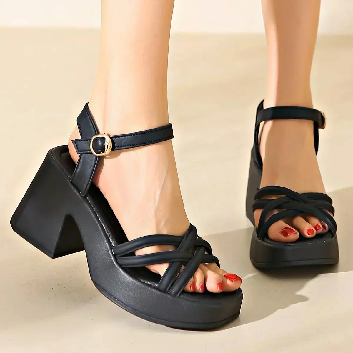VITTORIA | Sandalias con Tacones Cómodos y Estilo Femenino para Noches Elegantes y Días Especiales