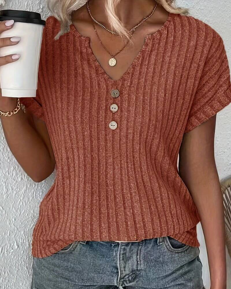 ROSINA I BLUSA DE PUNTO CON ESCOTE EN V