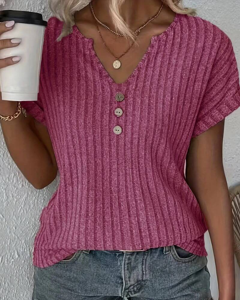 ROSINA I BLUSA DE PUNTO CON ESCOTE EN V