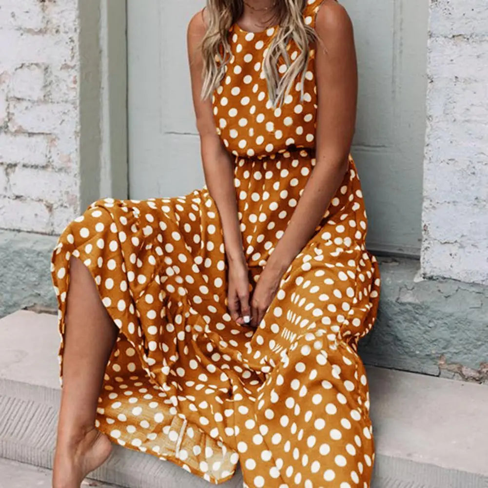 Vestido Maxi de Lunares Capri