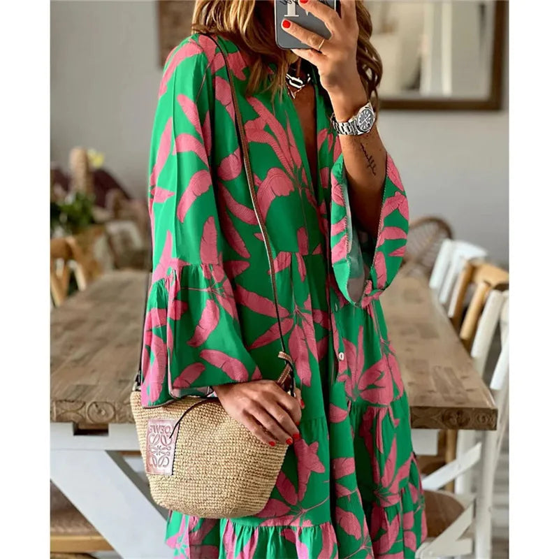Everlen™ - Vestido Midi Boho Bloom