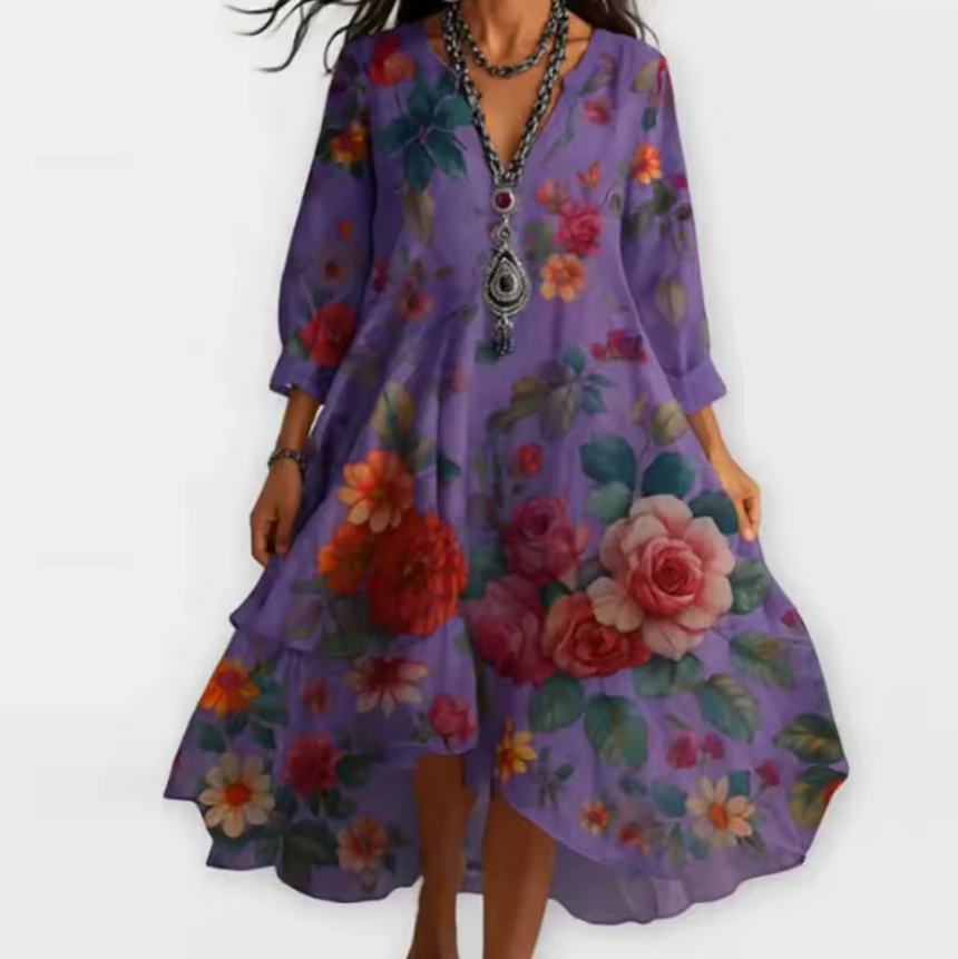 Ida™ - Vestido Boho Vintage con Escote en V