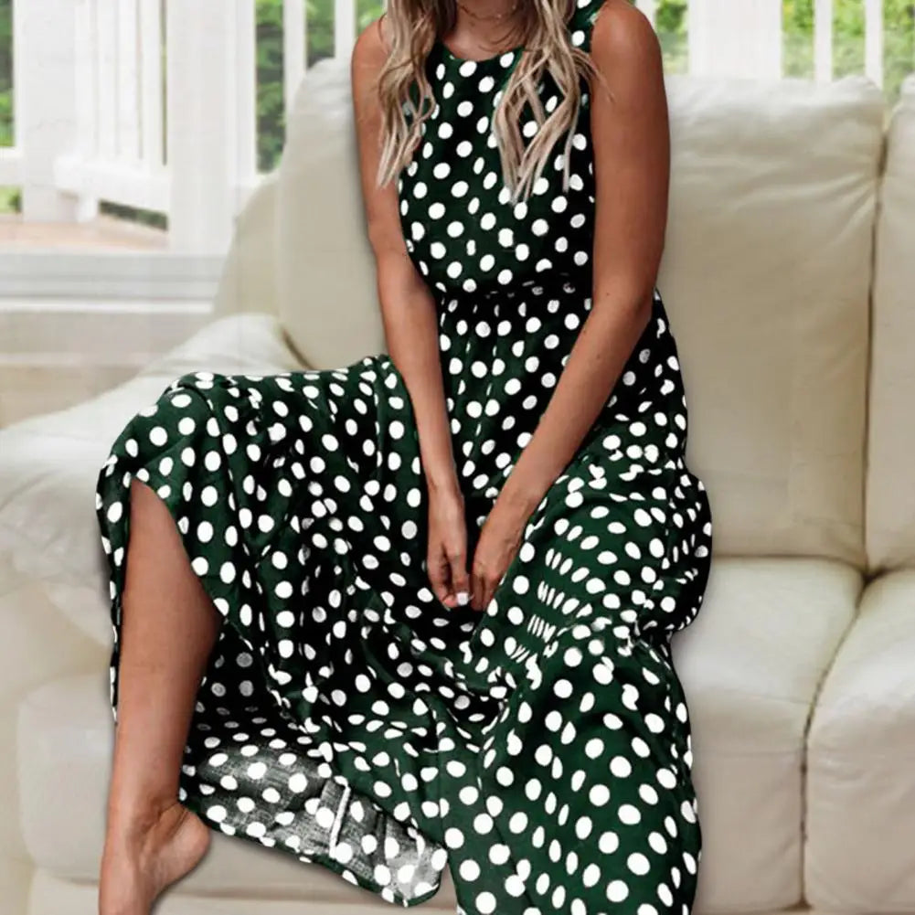 Vestido Maxi de Lunares Capri
