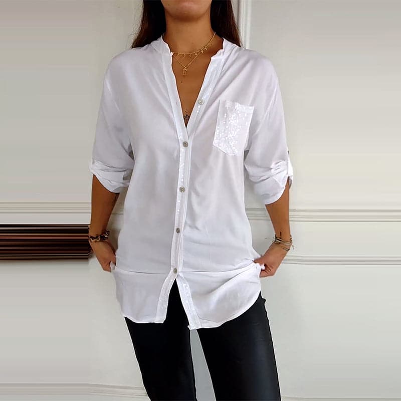 Marina™ — Top elegante con detalles brillantes