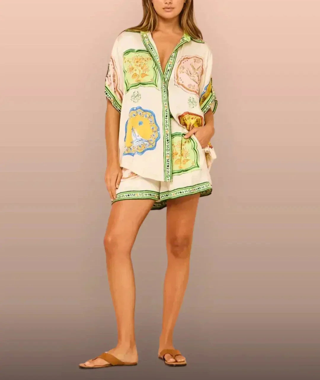 Barrett - Conjunto de Pantalones Cortos Casual "Tiles of Life"