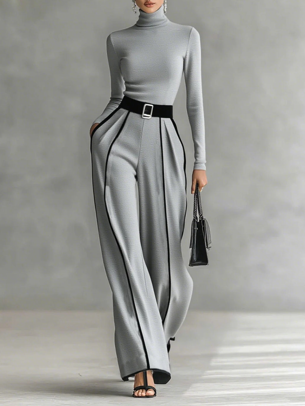 Vera™ || Elegante conjunto con detalle en contraste