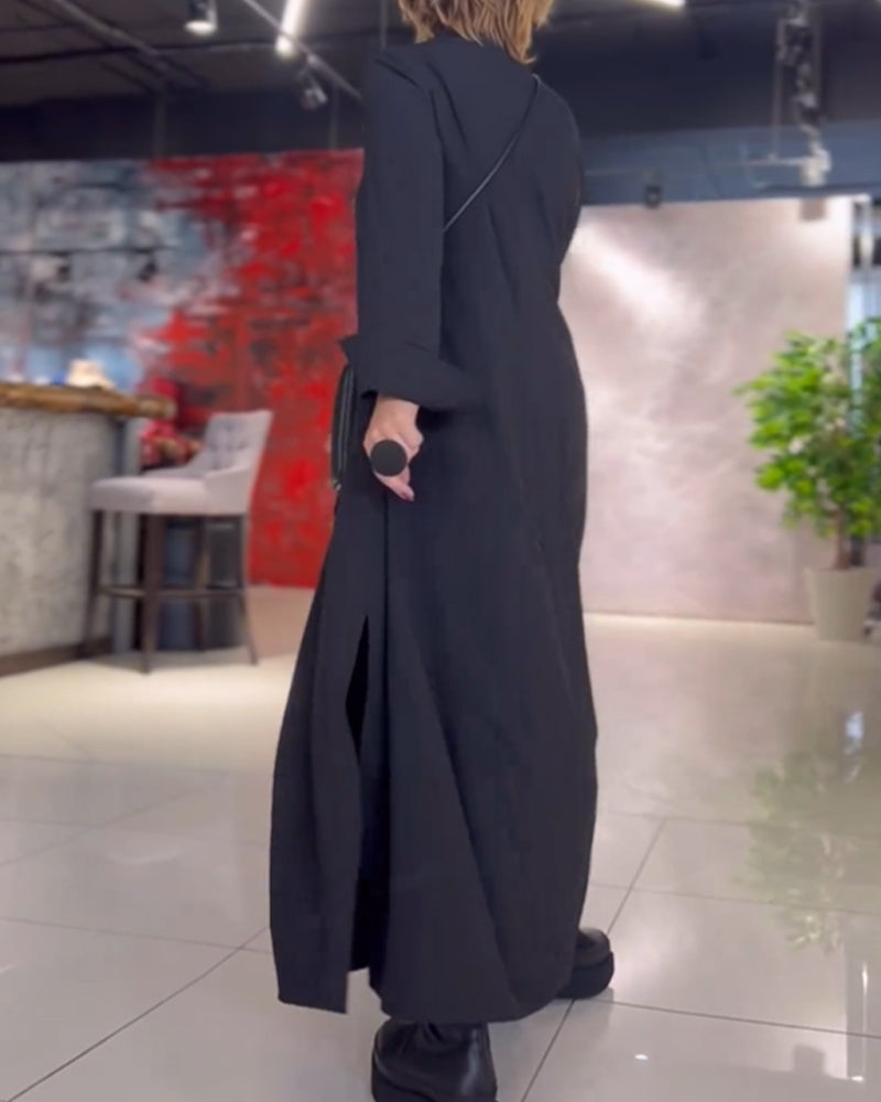 Evie - Vestido Maxi de Corte Suelto con Estilo Retro